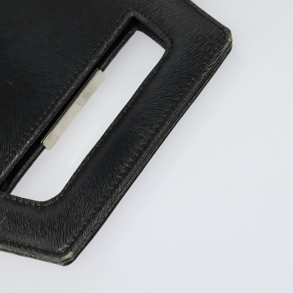 Salvatore Ferragamo Gancini Backpack Leather 2way Gray Silver Auth 140161