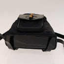 GUCCI Bamboo Backpack Canvas Black Silver 003 1998 0030 Auth 140163-5
