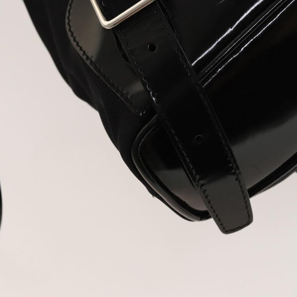 GUCCI Bamboo Backpack Canvas Black Silver 003 1998 0030 Auth 140163