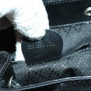 GUCCI Bamboo Backpack Canvas Black Silver 003 1998 0030 Auth 140163-12