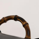 GUCCI Bamboo Backpack Canvas Black Silver 003 1998 0030 Auth 140163-14