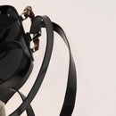 GUCCI Bamboo Backpack Canvas Black Silver 003 1998 0030 Auth 140163-8