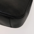 GUCCI Bamboo Shoulder Bag Leather 2way Black Gold 001 3444 1577 Auth 140164-18