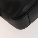 GUCCI Bamboo Shoulder Bag Leather 2way Black Gold 001 3444 1577 Auth 140164-9