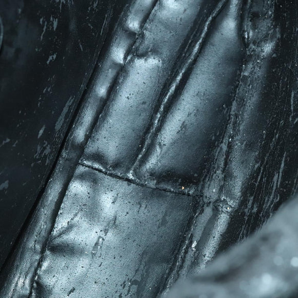 GUCCI Bamboo Shoulder Bag Leather 2way Black Gold 001 3444 1577 Auth 140164