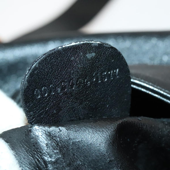 GUCCI Bamboo Shoulder Bag Leather 2way Black Gold 001 3444 1577 Auth 140164