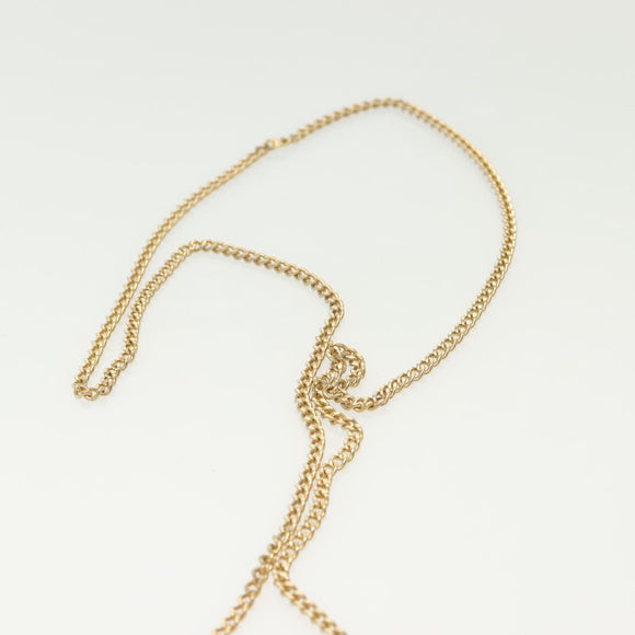 Christian Dior Honeycomb Canvas Chain Shoulder Bag PVC White Gold Auth 140166