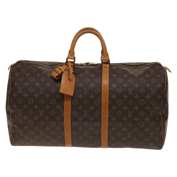 LOUIS VUITTON Monogram Keepall 55 Boston Bag M41424 LV Auth 140173