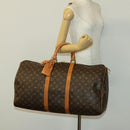 LOUIS VUITTON Monogram Keepall 55 Boston Bag M41424 LV Auth 140173-23