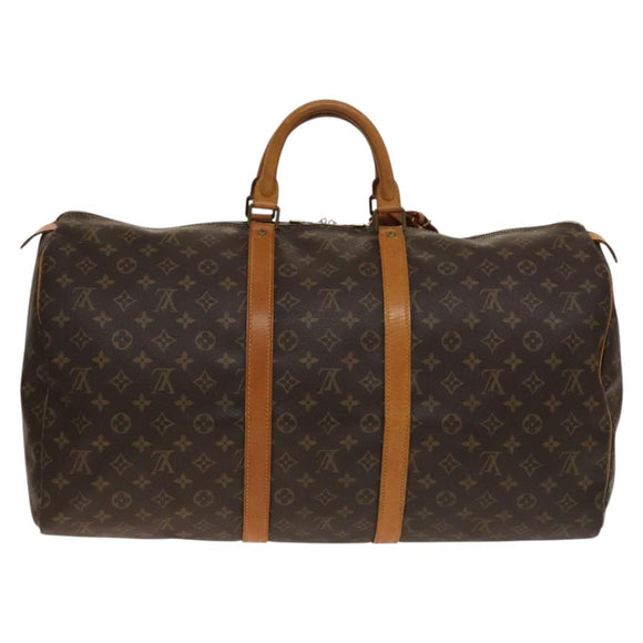 LOUIS VUITTON Monogram Keepall 55 Boston Bag M41424 LV Auth 140173