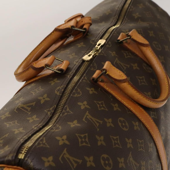 LOUIS VUITTON Monogram Keepall 55 Boston Bag M41424 LV Auth 140173