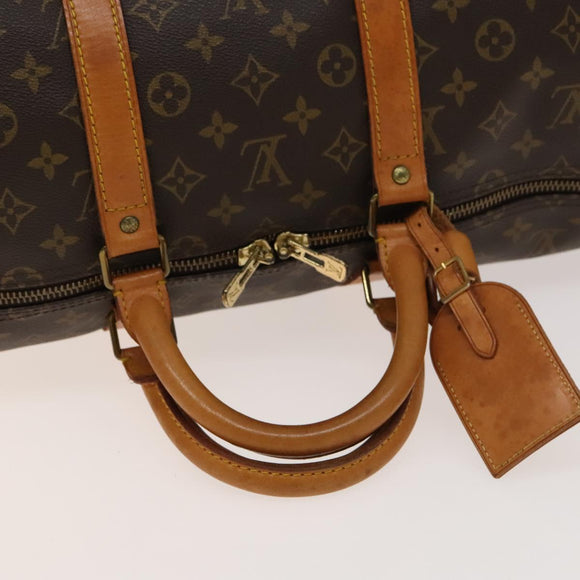 LOUIS VUITTON Monogram Keepall 55 Boston Bag M41424 LV Auth 140173