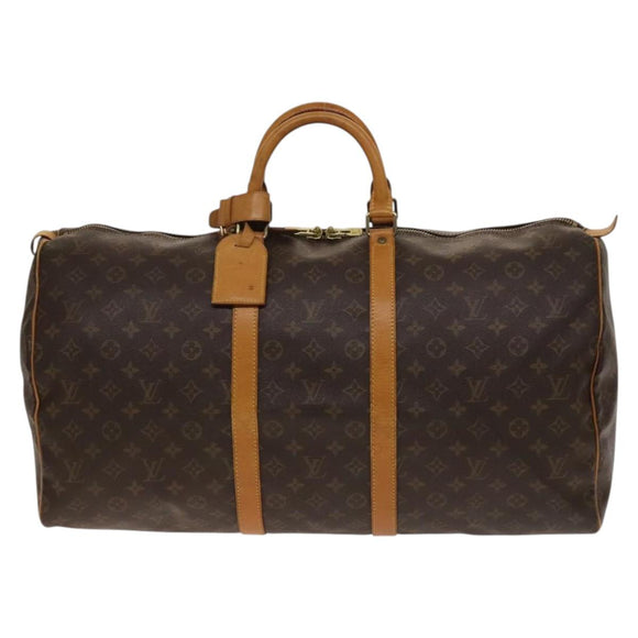 LOUIS VUITTON Monogram Keepall 55 Boston Bag M41424 LV Auth 140174