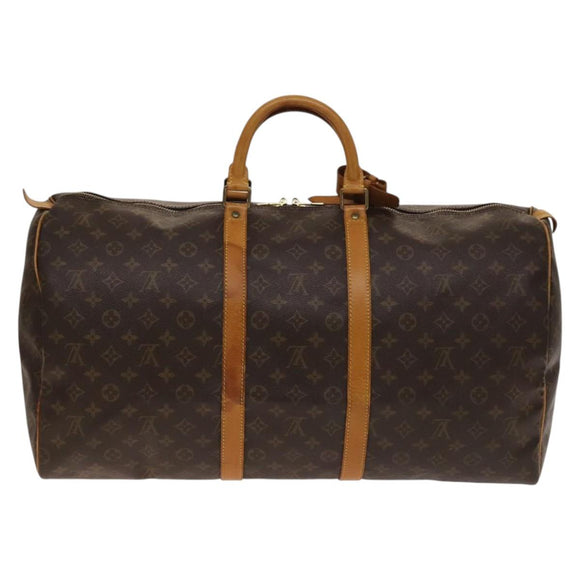 LOUIS VUITTON Monogram Keepall 55 Boston Bag M41424 LV Auth 140174