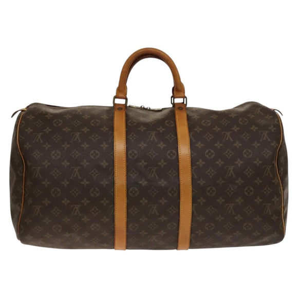 LOUIS VUITTON Monogram Keepall 55 Boston Bag M41424 LV Auth 140178