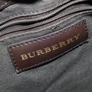 BURBERRY Nova Check Shoulder Bag PVC 2way Beige Gold Auth 140180-18