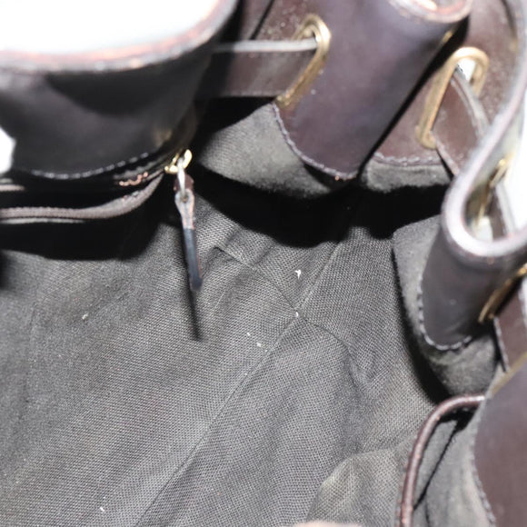 BURBERRY Nova Check Shoulder Bag PVC 2way Beige Gold Auth 140180