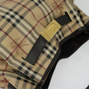 BURBERRY Nova Check Shoulder Bag PVC 2way Beige Gold Auth 140180-6