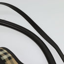 BURBERRY Nova Check Shoulder Bag PVC 2way Beige Gold Auth 140180-14