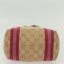 GUCCI GG Canvas Sherry Line Tote Bag Beige Gold Auth 140181-7
