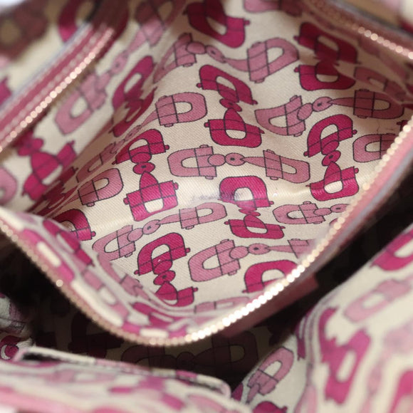 GUCCI GG Canvas Sherry Line Tote Bag Beige Gold Auth 140181