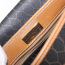 Christian Dior Honeycomb Canvas Shoulder Bag PVC Black Gold Auth 140185-16