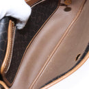 Christian Dior Honeycomb Canvas Shoulder Bag PVC Black Gold Auth 140185-17