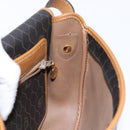 Christian Dior Honeycomb Canvas Shoulder Bag PVC Black Gold Auth 140185-18