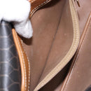 Christian Dior Honeycomb Canvas Shoulder Bag PVC Black Gold Auth 140185-20