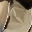 Salvatore Ferragamo Gancini Hand Bag Leather Khaki Silver Auth 140186-11