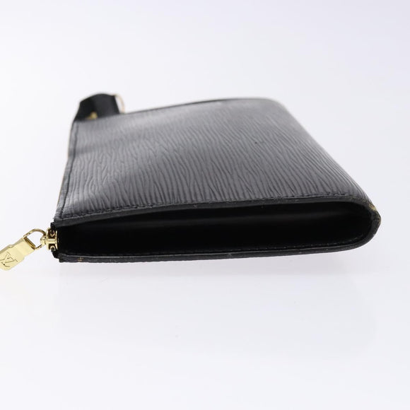 LOUIS VUITTON Epi Pochette Accessoires Accessory Pouch Black M52982 Auth 140188