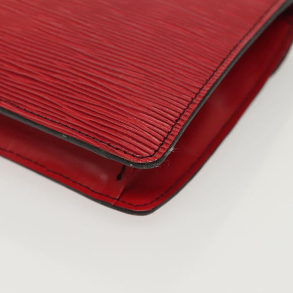 LOUIS VUITTON Epi Montaigne 23 Clutch Bag Red M52667 LV Auth 140189