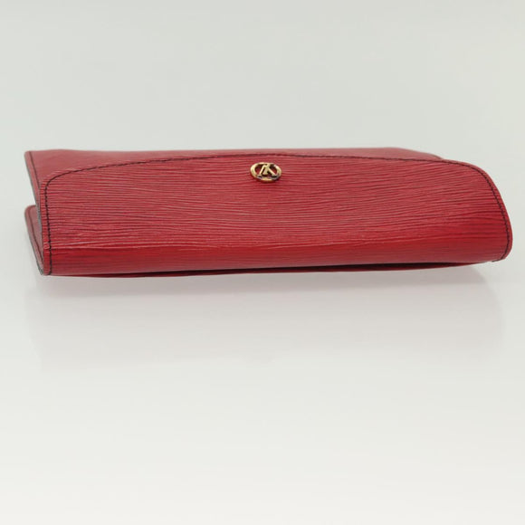 LOUIS VUITTON Epi Montaigne 23 Clutch Bag Red M52667 LV Auth 140189