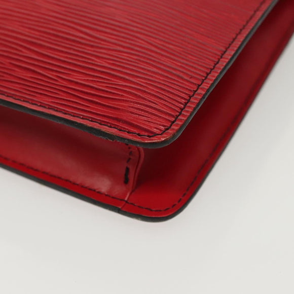 LOUIS VUITTON Epi Montaigne 23 Clutch Bag Red M52667 LV Auth 140189