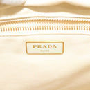 PRADA Hand Bag Raffia 2way Ivory Gold Auth 140191-20