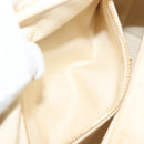 PRADA Hand Bag Raffia 2way Ivory Gold Auth 140191-23