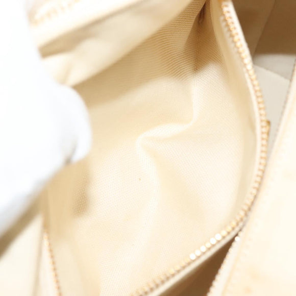 PRADA Hand Bag Raffia 2way Ivory Gold Auth 140191