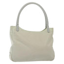 PRADA Shoulder Bag Nylon Ivory Silver Auth 140192-1