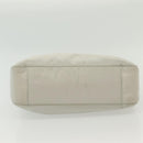 PRADA Shoulder Bag Nylon Ivory Silver Auth 140192-6