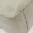 PRADA Shoulder Bag Nylon Ivory Silver Auth 140192-14