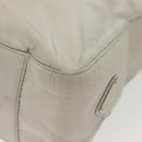 PRADA Shoulder Bag Nylon Ivory Silver Auth 140192-10