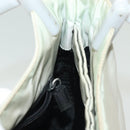PRADA Shoulder Bag Nylon Ivory Silver Auth 140192-19