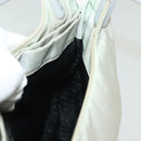 PRADA Shoulder Bag Nylon Ivory Silver Auth 140192-23