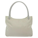 PRADA Shoulder Bag Nylon Ivory Silver Auth 140192-2