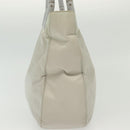 PRADA Shoulder Bag Nylon Ivory Silver Auth 140192-3