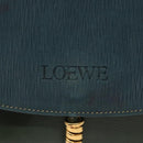 LOEWE Velazquez Hand Bag Leather Green Gold Auth 140193-18