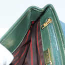 LOEWE Velazquez Hand Bag Leather Green Gold Auth 140193-19