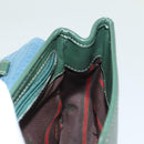 LOEWE Velazquez Hand Bag Leather Green Gold Auth 140193-20