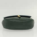 LOEWE Velazquez Hand Bag Leather Green Gold Auth 140193-5