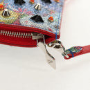 Christian Louboutin Shoulder Bag Sequin Red Silver Auth 140194V-9